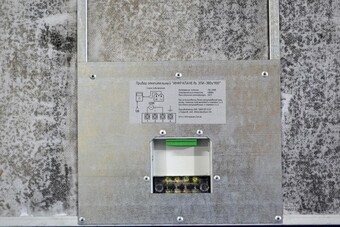 Электрическая отопительная панель металл 380х1100